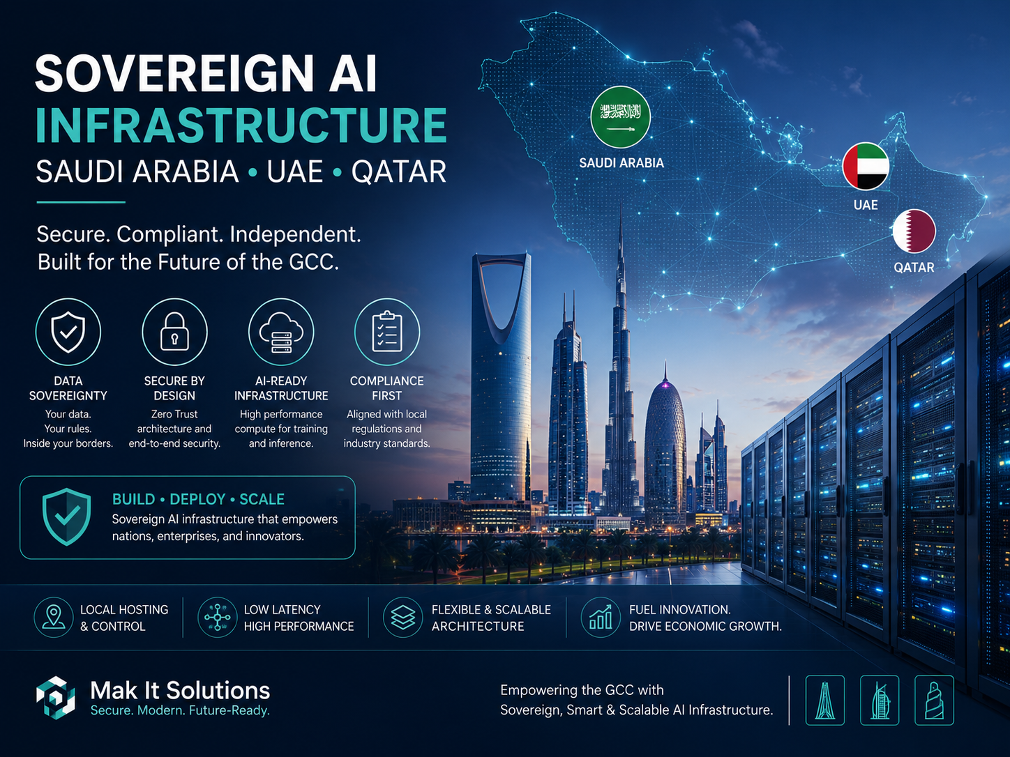 Sovereign AI infrastructure across Saudi Arabia, UAE and Qatar