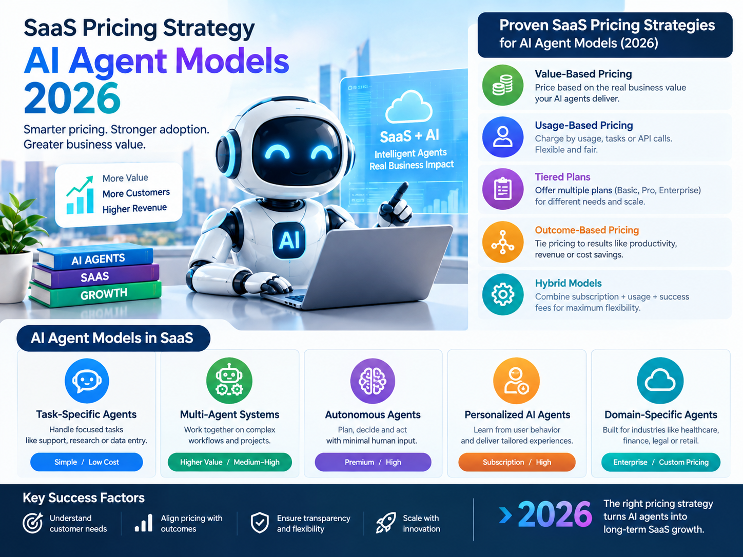 SaaS pricing strategy comparison for AI agents using seat, usage, hybrid and outcome models