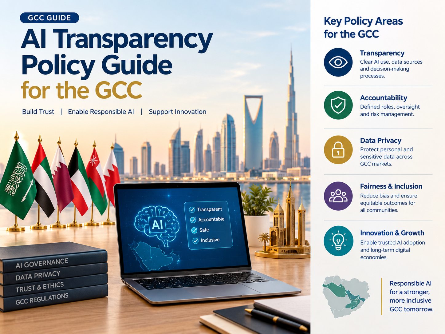 AI transparency policy framework for Saudi Arabia, UAE and Qatar